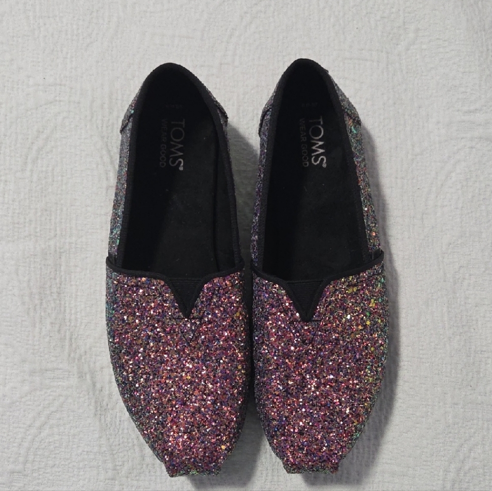 TOMS Galaxy Glitter Slip-On Loafers